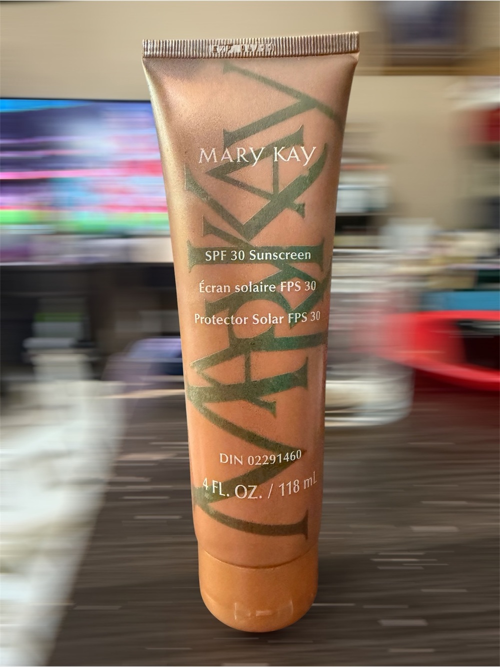 Mary Kay Bronze Tube SPF 30 Sunscreen with Green Accents